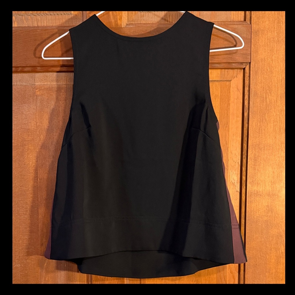 Madewell Black Tank Top with Maroon Side Panels